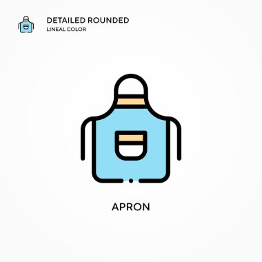 Önlük vektör simgesi. Modern vektör illüstrasyon kavramları. Düzenlemesi ve kişiselleştirmesi kolay.