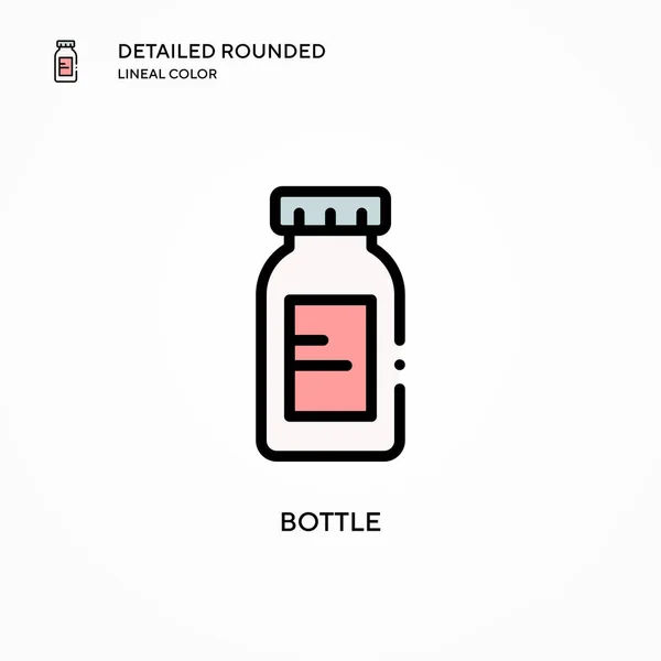 Icono Vector Botella Conceptos Modernos Ilustración Vectorial Fácil Editar Personalizar — Vector de stock
