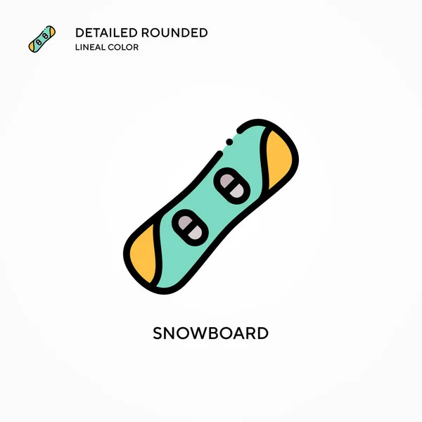 Ikona Wektora Snowboardu Nowoczesne Koncepcje Ilustracji Wektorowej Łatwy Edycji Dostosowania — Wektor stockowy