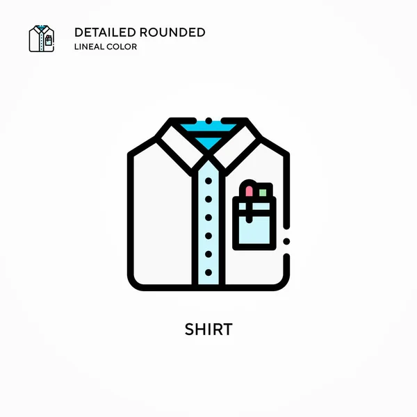 Camisa Vector Icono Conceptos Modernos Ilustración Vectorial Fácil Editar Personalizar — Archivo Imágenes Vectoriales