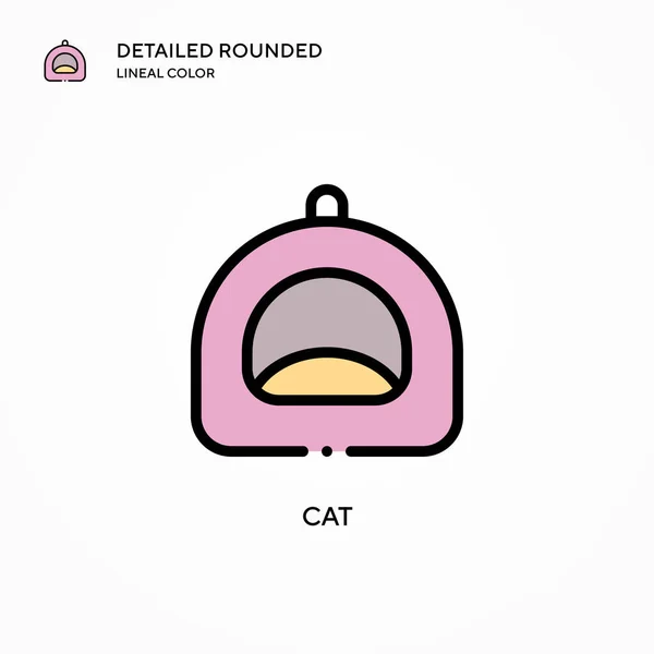 Cat Vector Icon Modern Vector Illustration Concepts Easy Edit Customize — Stock Vector