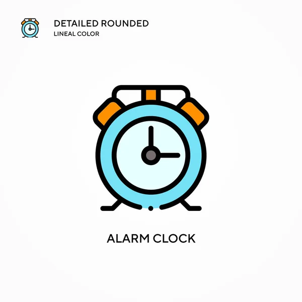 Icono Del Vector Del Reloj Alarma Conceptos Modernos Ilustración Vectorial — Vector de stock
