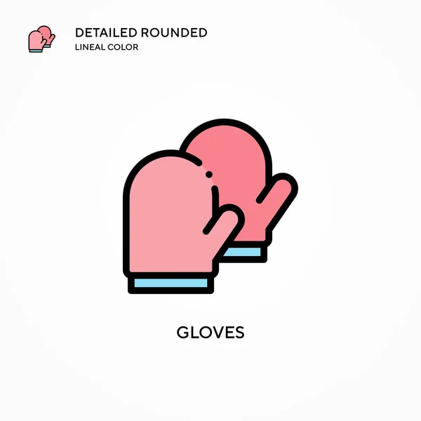 Gloves Vector Icon 일러스트 편집하고 맞춤화하기가 — 스톡 벡터