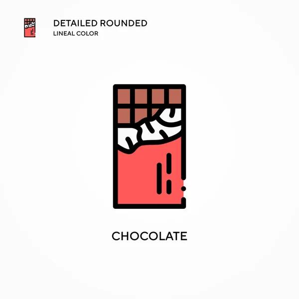 Ícone Vetor Chocolate Conceitos Modernos Ilustração Vetorial Fácil Editar Personalizar —  Vetores de Stock