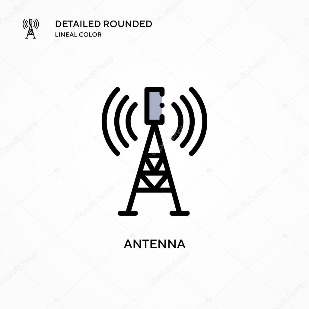 Antenna vector icon. Modern vector illustration concepts. Easy to edit and customize.