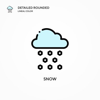 Kar vektörü simgesi. Modern vektör illüstrasyon kavramları. Düzenlemesi ve kişiselleştirmesi kolay.