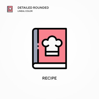 Tarif vektör simgesi. Modern vektör illüstrasyon kavramları. Düzenlemesi ve kişiselleştirmesi kolay.