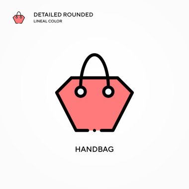 Çanta vektör simgesi. Modern vektör illüstrasyon kavramları. Düzenlemesi ve kişiselleştirmesi kolay.