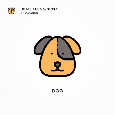 Köpek vektör simgesi. Modern vektör illüstrasyon kavramları. Düzenlemesi ve kişiselleştirmesi kolay.