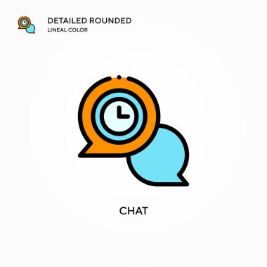 Sohbet vektörü simgesi. Modern vektör illüstrasyon kavramları. Düzenlemesi ve kişiselleştirmesi kolay.