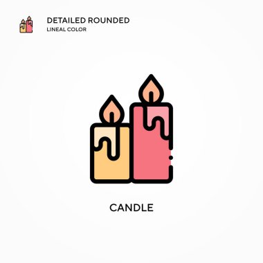 Mum vektör simgesi. Modern vektör illüstrasyon kavramları. Düzenlemesi ve kişiselleştirmesi kolay.
