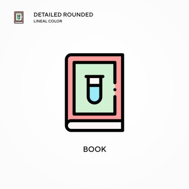 Kitap vektör simgesi. Modern vektör illüstrasyon kavramları. Düzenlemesi ve kişiselleştirmesi kolay.