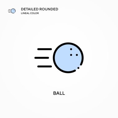 Top vektör simgesi. Modern vektör illüstrasyon kavramları. Düzenlemesi ve kişiselleştirmesi kolay.