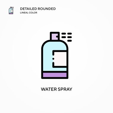 Su püskürtme vektör simgesi. Modern vektör illüstrasyon kavramları. Düzenlemesi ve kişiselleştirmesi kolay.