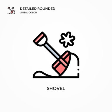 Kürek vektör simgesi. Modern vektör illüstrasyon kavramları. Düzenlemesi ve kişiselleştirmesi kolay.