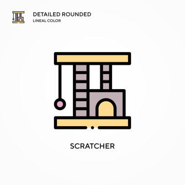 Kazıyıcı vektör simgesi. Modern vektör illüstrasyon kavramları. Düzenlemesi ve kişiselleştirmesi kolay.