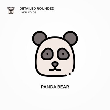 Panda ayı vektör simgesi. Modern vektör illüstrasyon kavramları. Düzenlemesi ve kişiselleştirmesi kolay.