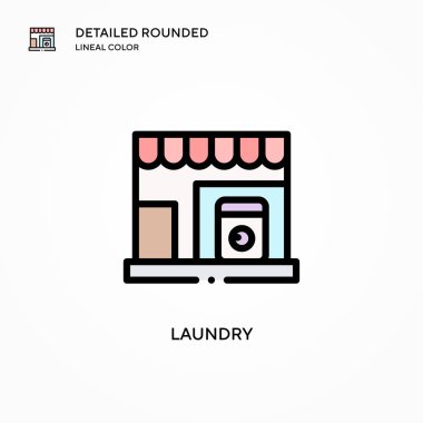 Çamaşır vektörü simgesi. Modern vektör illüstrasyon kavramları. Düzenlemesi ve kişiselleştirmesi kolay.