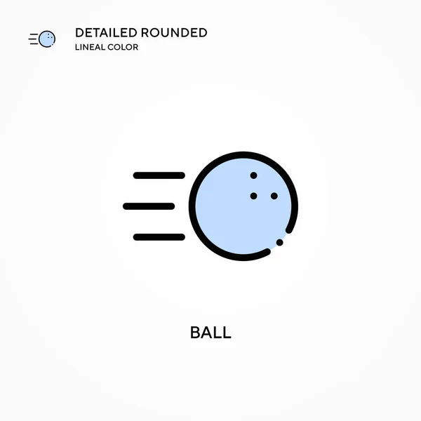 ボールベクトルアイコン 現代のベクトル図の概念 編集とカスタマイズが簡単 — ストックベクタ