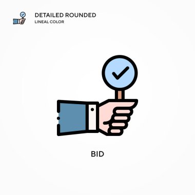 Teklif vektörü simgesi. Modern vektör illüstrasyon kavramları. Düzenlemesi ve kişiselleştirmesi kolay.