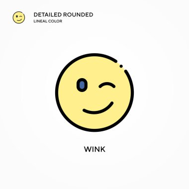 Wink vektör simgesi. Modern vektör illüstrasyon kavramları. Düzenlemesi ve kişiselleştirmesi kolay.