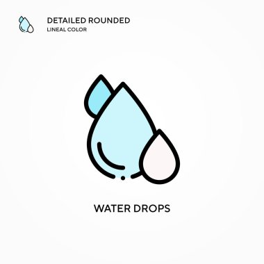 Su vektör ikonunu düşürür. Modern vektör illüstrasyon kavramları. Düzenlemesi ve kişiselleştirmesi kolay.