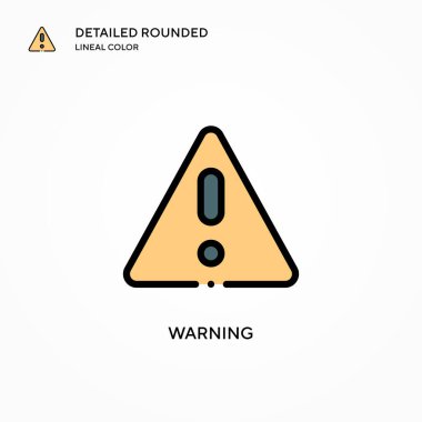 Uyarı vektör simgesi. Modern vektör illüstrasyon kavramları. Düzenlemesi ve kişiselleştirmesi kolay.