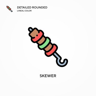 Şiş vektör simgesi. Modern vektör illüstrasyon kavramları. Düzenlemesi ve kişiselleştirmesi kolay.