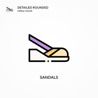 Sandals vektör simgesi. Modern vektör illüstrasyon kavramları. Düzenlemesi ve kişiselleştirmesi kolay.