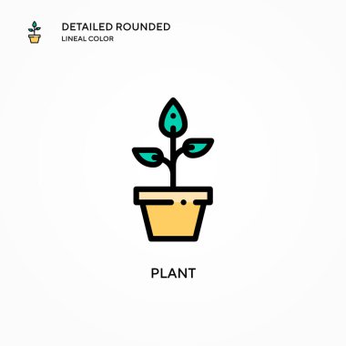 Bitki vektör simgesi. Modern vektör illüstrasyon kavramları. Düzenlemesi ve kişiselleştirmesi kolay.