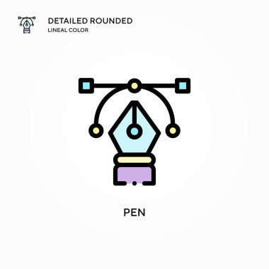 Kalem vektör simgesi. Modern vektör illüstrasyon kavramları. Düzenlemesi ve kişiselleştirmesi kolay.