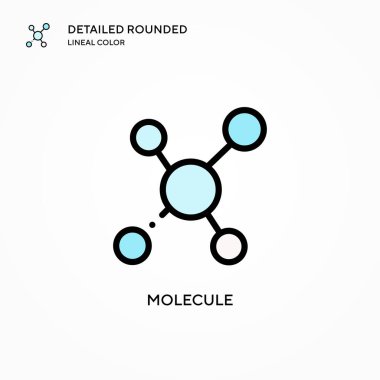 Molekül vektör simgesi. Modern vektör illüstrasyon kavramları. Düzenlemesi ve kişiselleştirmesi kolay.