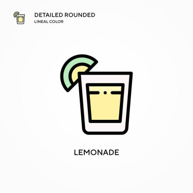 Limonata vektör simgesi. Modern vektör illüstrasyon kavramları. Düzenlemesi ve kişiselleştirmesi kolay.