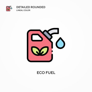 Eko yakıt vektör ikonu. Modern vektör illüstrasyon kavramları. Düzenlemesi ve kişiselleştirmesi kolay.