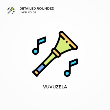 Vuvuzela vektör simgesi. Modern vektör illüstrasyon kavramları. Düzenlemesi ve kişiselleştirmesi kolay.