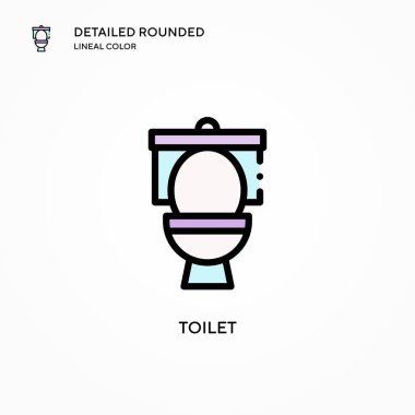 Tuvalet vektörü simgesi. Modern vektör illüstrasyon kavramları. Düzenlemesi ve kişiselleştirmesi kolay.