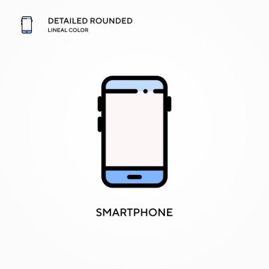Akıllı telefon vektör simgesi. Modern vektör illüstrasyon kavramları. Düzenlemesi ve kişiselleştirmesi kolay.