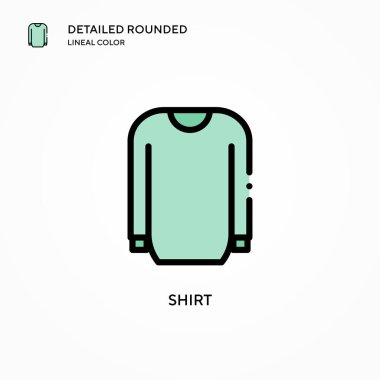 Gömlek vektör simgesi. Modern vektör illüstrasyon kavramları. Düzenlemesi ve kişiselleştirmesi kolay.