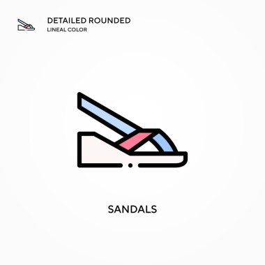 Sandals vektör simgesi. Modern vektör illüstrasyon kavramları. Düzenlemesi ve kişiselleştirmesi kolay.
