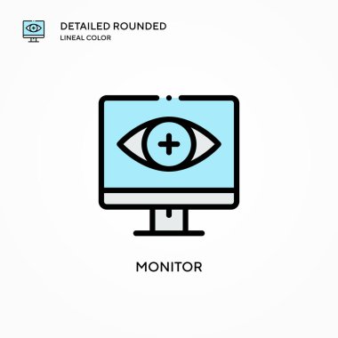 Vektör simgesini izle. Modern vektör illüstrasyon kavramları. Düzenlemesi ve kişiselleştirmesi kolay.