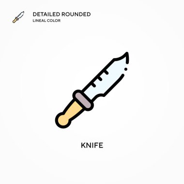 Bıçak vektör simgesi. Modern vektör illüstrasyon kavramları. Düzenlemesi ve kişiselleştirmesi kolay.