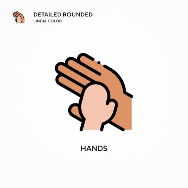 Eller vektör simgesi. Modern vektör illüstrasyon kavramları. Düzenlemesi ve kişiselleştirmesi kolay.