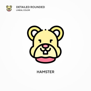 Hamster vektör simgesi. Modern vektör illüstrasyon kavramları. Düzenlemesi ve kişiselleştirmesi kolay.