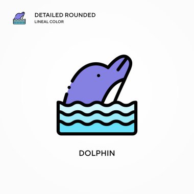 Yunus vektör simgesi. Modern vektör illüstrasyon kavramları. Düzenlemesi ve kişiselleştirmesi kolay.