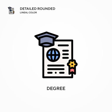 Derece vektör simgesi. Modern vektör illüstrasyon kavramları. Düzenlemesi ve kişiselleştirmesi kolay.