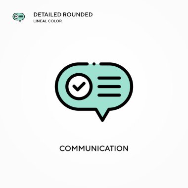 İletişim vektör simgesi. Modern vektör illüstrasyon kavramları. Düzenlemesi ve kişiselleştirmesi kolay.