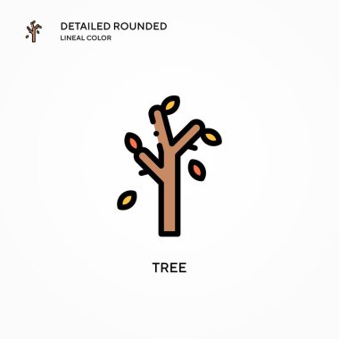 Ağaç vektör simgesi. Modern vektör illüstrasyon kavramları. Düzenlemesi ve kişiselleştirmesi kolay.