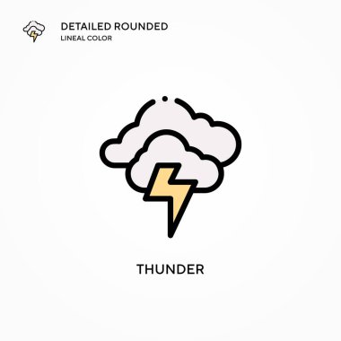 Şimşek vektör simgesi. Modern vektör illüstrasyon kavramları. Düzenlemesi ve kişiselleştirmesi kolay.