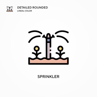 Fıskiye vektör simgesi. Modern vektör illüstrasyon kavramları. Düzenlemesi ve kişiselleştirmesi kolay.