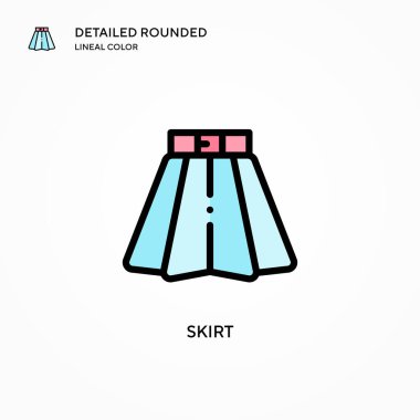 Etek vektör simgesi. Modern vektör illüstrasyon kavramları. Düzenlemesi ve kişiselleştirmesi kolay.